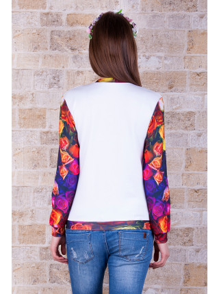 Розы №3 кофта Свитшот №3 (весна) д/р