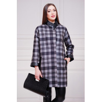 Клетка серо-черная пальто Клоди2