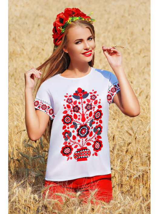 Узор цветы блуза Кимоно 2Н к/р psФР-00001734_000010531