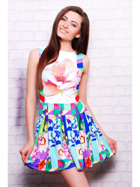 Цветочная абстракция платье Мия-2 б/р