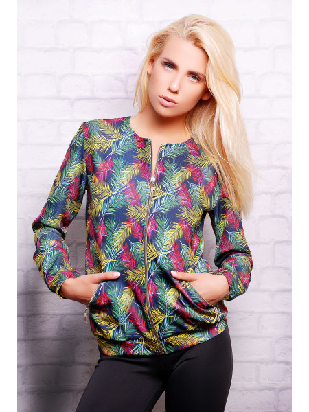 Пальмовая ветвь кофта Бомбер2 (весна) д/р