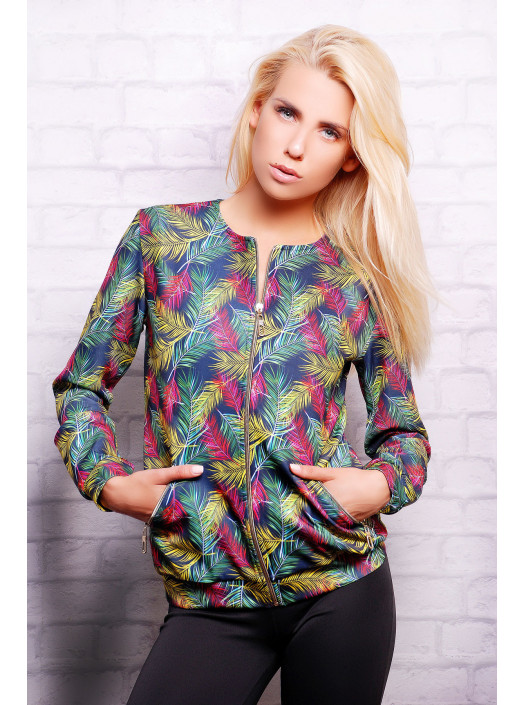 Пальмовая ветвь кофта Бомбер2 (весна) д/р psФР-00001536_000010065