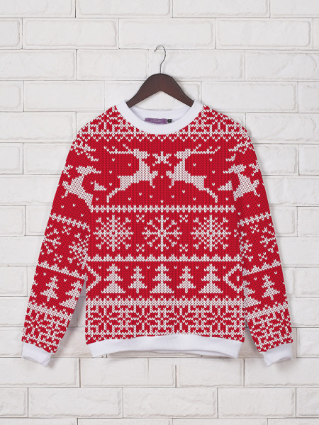 С оленями кофта Свитшот 1 д/р