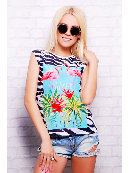 Фламинго футболка Киви б/р