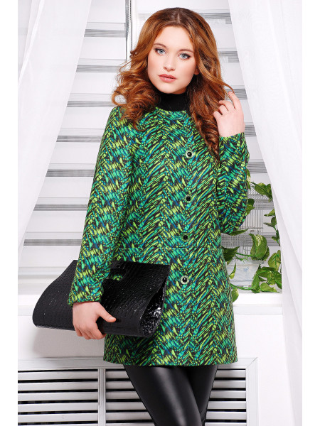 Абстракция зеленая пальто Рада