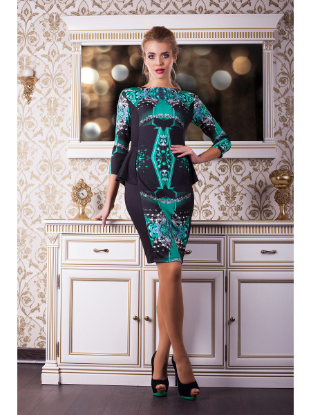 Изумруд платье Богемия д/р