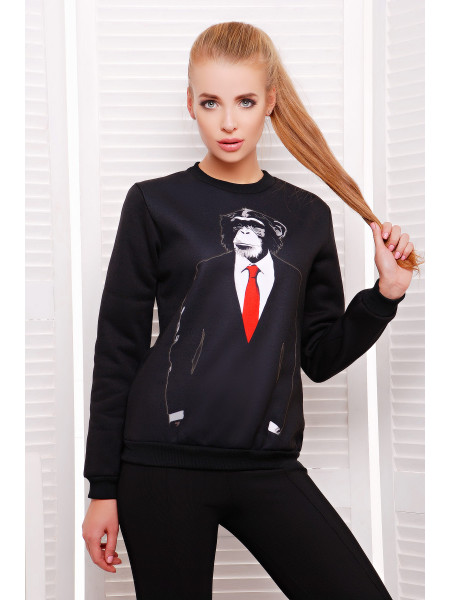 Обезьяна в галстуке кофта Свитшот №2Д д/р