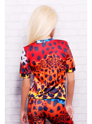 Разноцветный леопард кофта Свитшот №1М (весна) к/р