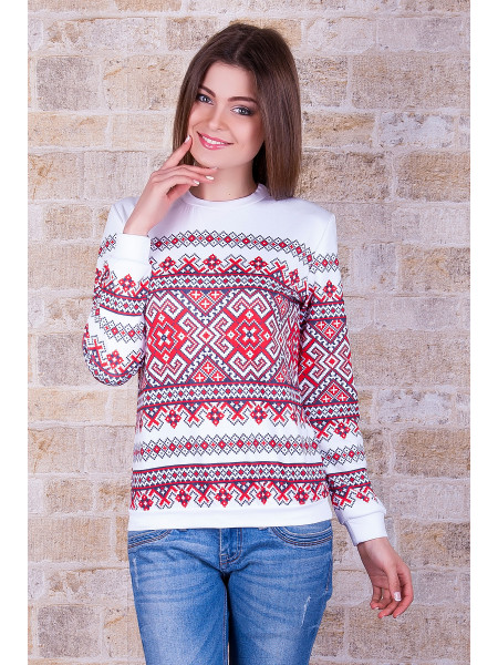 Украинский орнамент кофта Свитшот №1 (весна) д/р