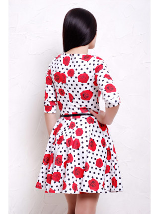 Розы-горох мелкий платье Мая д/р