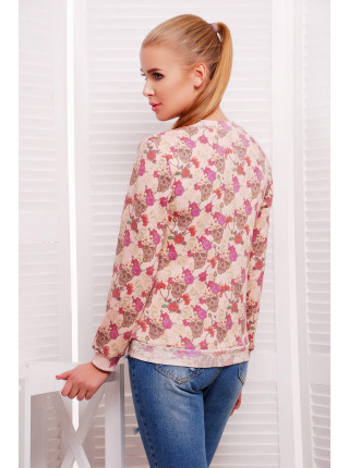 Череп с цветами кофта Свитшот №7 д/р