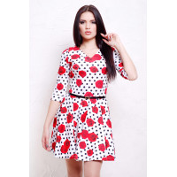 Розы-горох мелкий платье Мая д/р