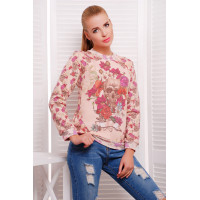 Череп с цветами кофта Свитшот №7 д/р