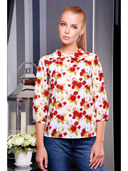 Роза красная блуза Тамила1 д/р