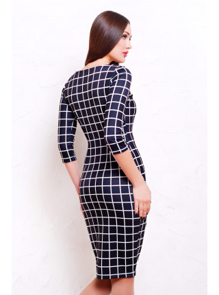 Клетка черная платье Лоя-1Ф д/р