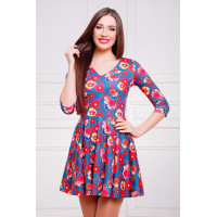 Маки-зеленый платье Мая д/р