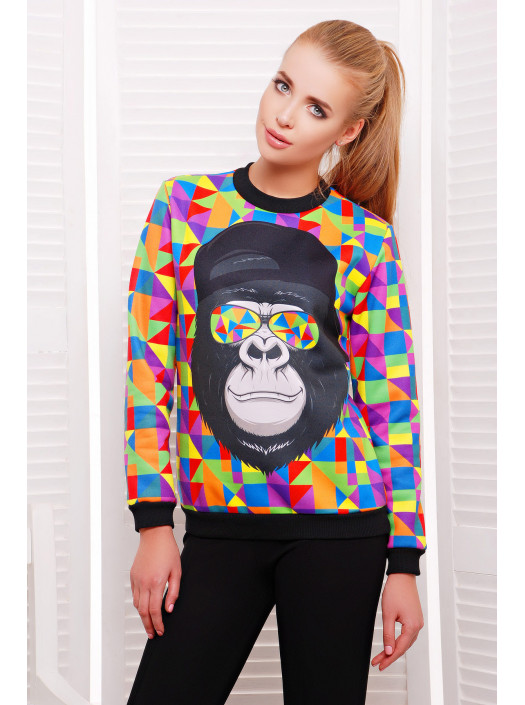 Обезьяна в кепке кофта Свитшот 1 д/р psФР-00001137_000013617