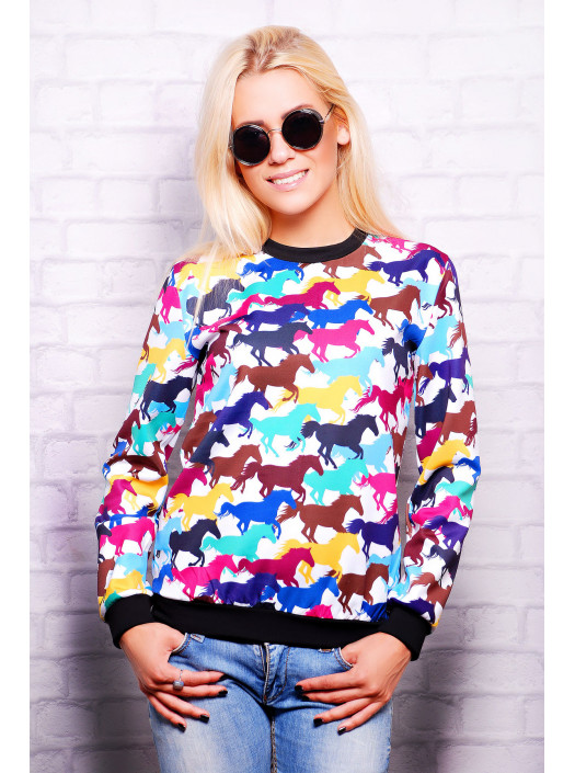 Лошади кофта Свитшот №1 (весна) д/р psФР-00001392_000010161