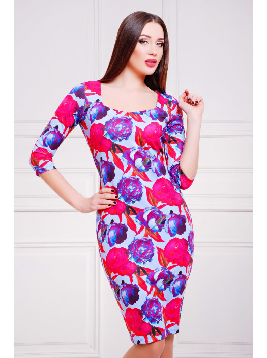 Пионы 3 платье Вики д/р ps00-00000104_000014642