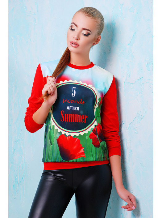 Маки-круг кофта Свитшот №2 (весна) д/р psФР-00001395_000012258