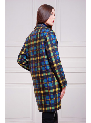 Клетка зелено-желтая пальто Сэмми2