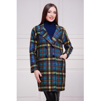 Клетка зелено-желтая пальто Сэмми2