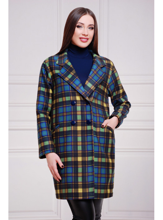 Клетка зелено-желтая пальто Сэмми2 ps00-00000105_000014672