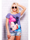 Полоска Minnie футболка Кимоно psФР-00001637_000010347