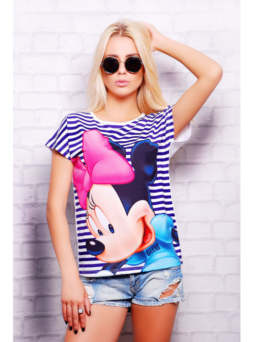 Полоска Minnie футболка Кимоно psФР-00001637_000010347