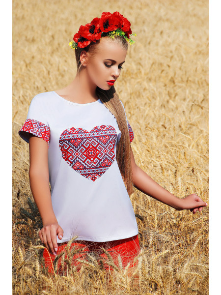 Сердце блуза Кимоно 2Н к/р