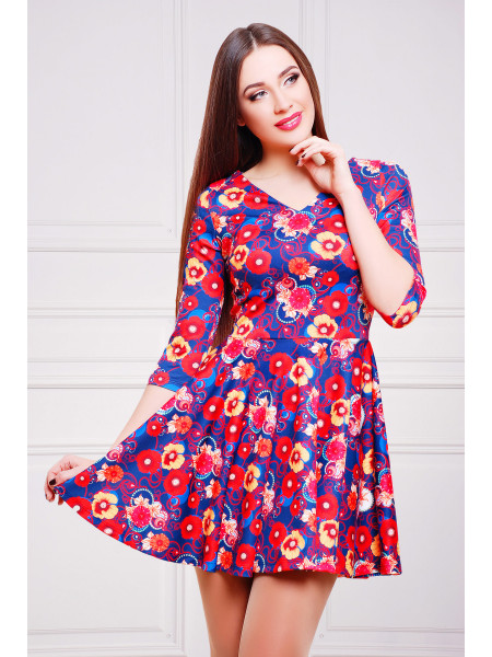 Маки-синий платье Мая д/р