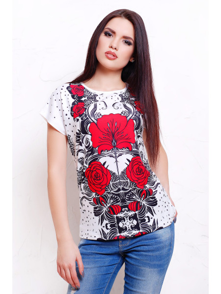 Цветы футболка Кимоно