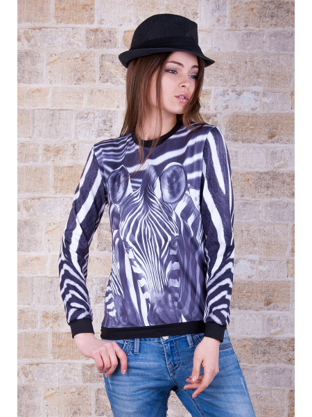 Зебра кофта Свитшот №3 (весна) д/р