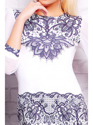 Кружево черное платье Лея-1 (шифон) д/р