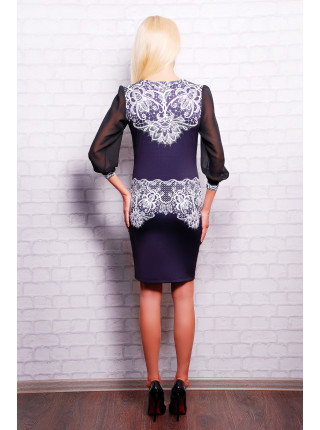 Кружево белое платье Лея-1 (шифон) д/р