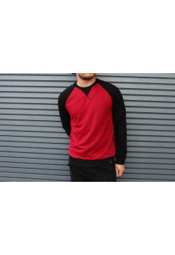 Свитшот HGLN красный с черными рукавами