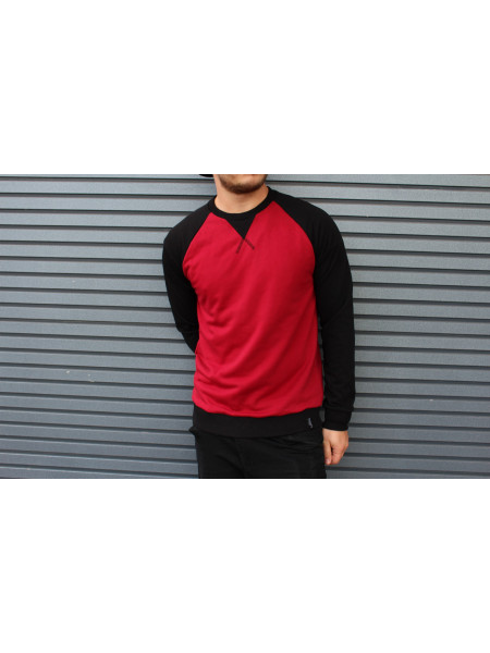 Свитшот HGLN красный с черными рукавами