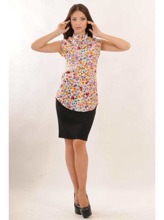 Блуза "Этно" БЛ 16.2-93/14цветочный принт