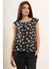 Блуза "Китти" БЛ 10.2-30/16синий цветы