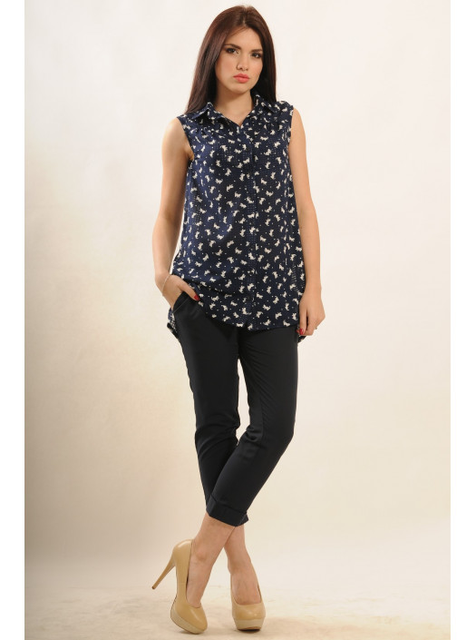 Блуза "Дейзи" БЛ 10.2-31/16темно-синий