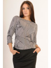 Блуза "Сити-Графика" БЛ 4.2-06.1/14черно-белый 