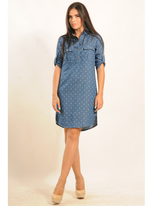 Платье "Тейли" ПЛ 33.2-22/16принт морской