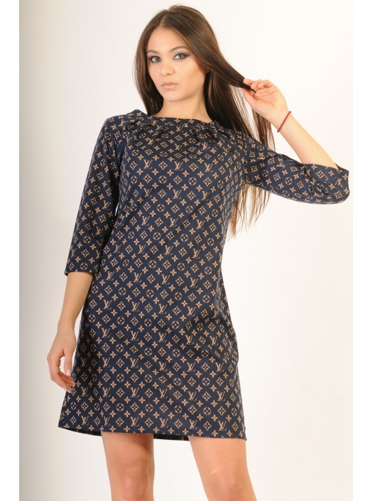 Платье "Волна" ПЛ 18.2-65/14синий принт