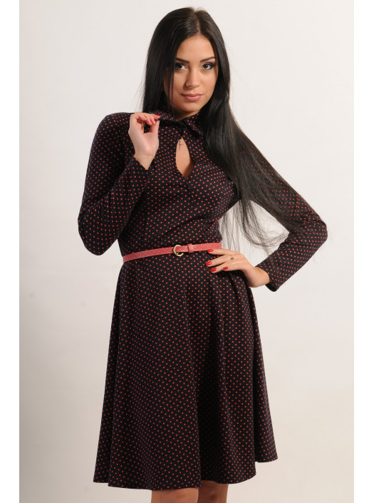 Платье "Шантье" принт ПЛ 1.2-28/14темно-синий