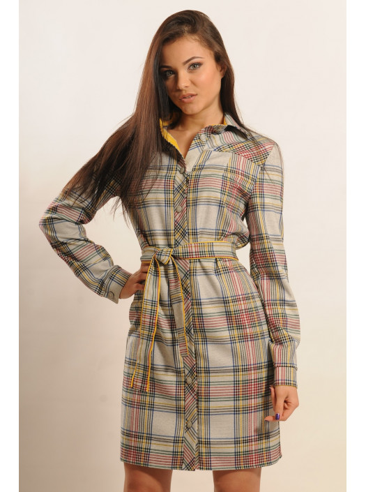 Платье-рубашка "Бонни" ПЛ 5.2-49/15желто-красный
