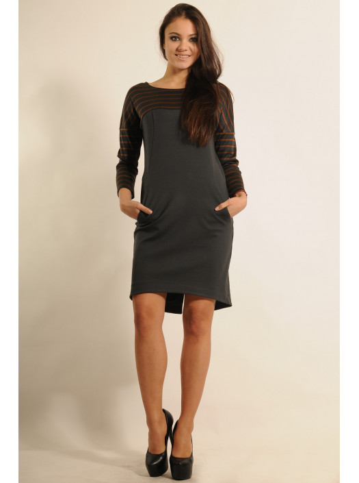 Платье "Бердс" ПЛ 12.1-16/16графит