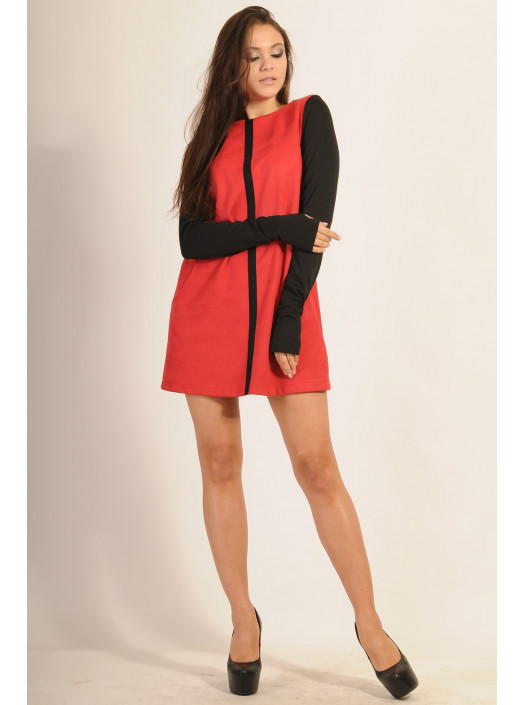 Платье "Киви" ПЛ 30.1-99/15вишня/черный