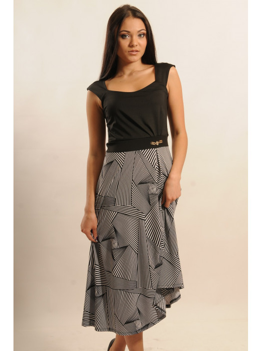 Сарафан "Графит" СФ 4.2-68/15черно-белый