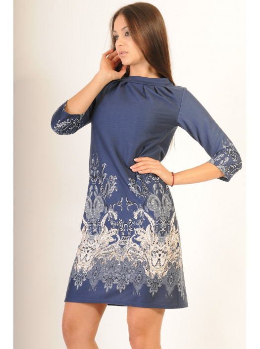 Платье "Волна" ПЛ 18.2-65/14синий купон