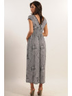 Платье "Ретро" макси СФ 42-16/12графика ч/б